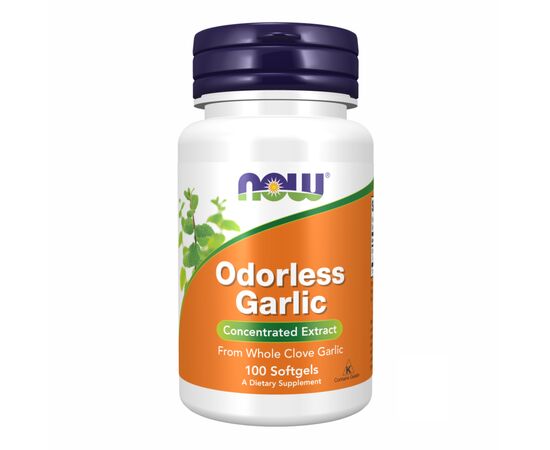 Придбати Часник без запаху, Odorless Garlic - 100 sgels - Now Foods, image , характеристики, відгуки