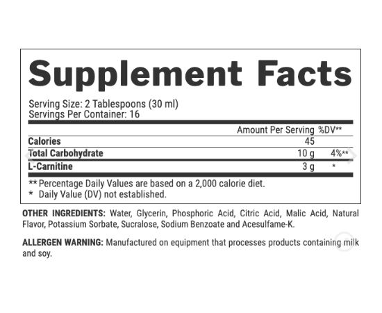 Придбати Liquid L-Carnitine 3000 - 480ml Berry Blast, image , зображення 2, характеристики, відгуки