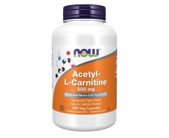 Купить Ацетил L-Карнітин ( Acetyl L-Carnitine)   500mg - 200 vcaps - Now Foods, фото , характеристики, отзывы