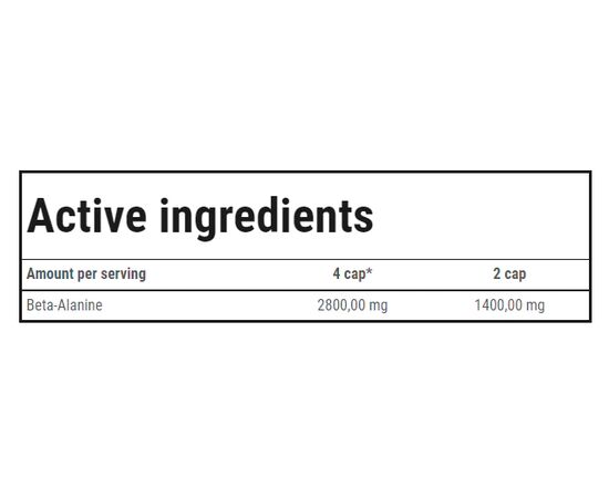 Купить Beta-Alanine 700 - 90cap, фото , изображение 2, характеристики, отзывы