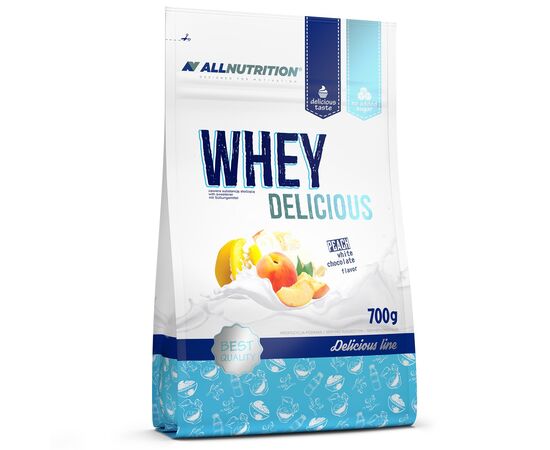 Купить Сывороточный протеин, Whey Delicious - 700g White chocolate cocount (Белый шоколад + кокос) - Allnutrition, фото , характеристики, отзывы