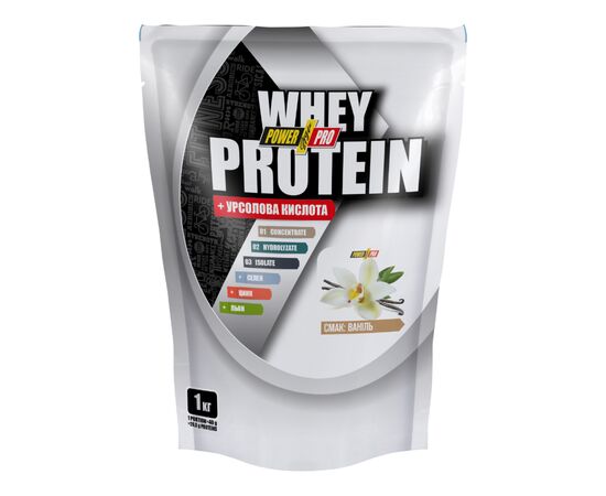 Придбати Протеїн, Whey Protein - 1000g Vanila Ise Cream ( Ванільний крем ) - Power Pro, image , характеристики, відгуки