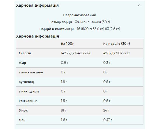 Купить Веганський протеїн ( Vegan Blend ) - 2500g Unflavored ( Без смаку ) - Myprotein, фото , изображение 2, характеристики, отзывы