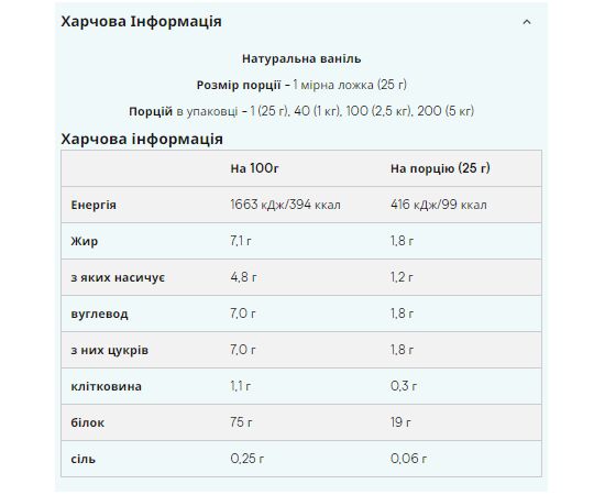 Купить Impact Whey Protein - 1000g Natural Vanilla, фото , изображение 2, характеристики, отзывы