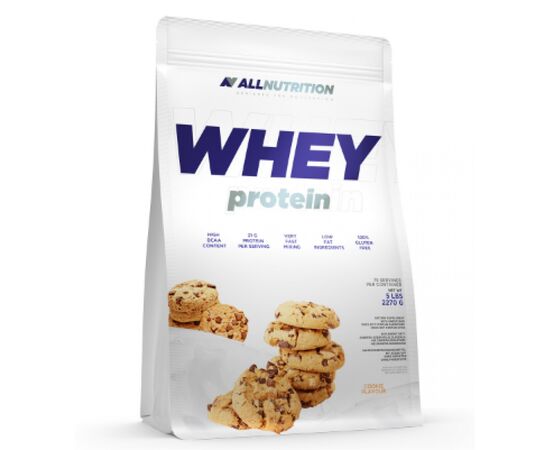 Купить Сывороточный протеин, Whey Protein - 2200g Cookies Chocolate (Печень + шоколад) - Allnutrition, фото , характеристики, отзывы