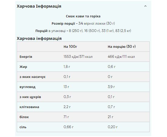 Придбати Веганський протеїн, ( Vegan Blend ) - 1000g Coffe Walnut ( Кава + горіх ) - Myprotein, image , зображення 2, характеристики, відгуки