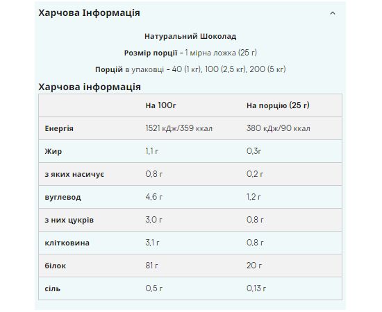 Придбати Сироватковий протеїн, Impact Whey Isolate - 1000g Natural Chocolate ( Натуральний шоколад )- Myprotein, image , зображення 2, характеристики, відгуки