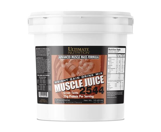 Купить Высококалорийный гейнер, Muscle Juice 2544 - 4750g Chocolate (Шоколад) - Ultimate Nutrition, фото , характеристики, отзывы