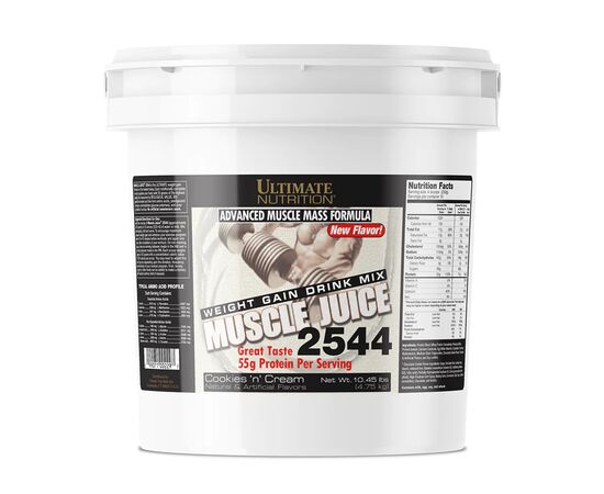 Придбати Висококалорійний гейнер, Muscle Juice 2544 - 6000g Cookies Cream ( Печиво + крем ), image , характеристики, відгуки