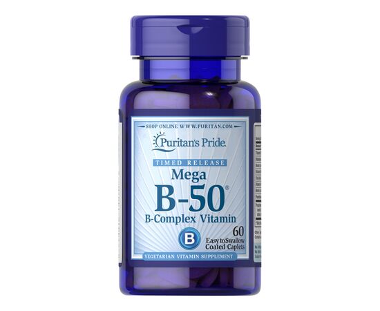 Купить Vitamin B-50 Complex Timed Release - 60 Caplets, фото , характеристики, отзывы