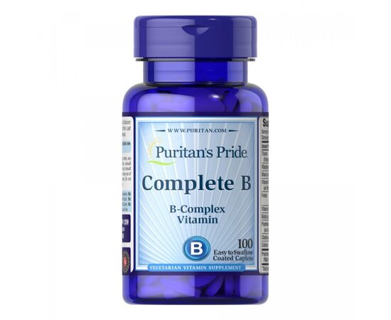 Придбати Б-комплекс, Complete B (B-Complex Vitamin) - 100caps - Puritans Pride, image , характеристики, відгуки