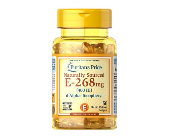 Придбати Vitamin E 268 mg 400 IU - 50 softgels, image , характеристики, відгуки