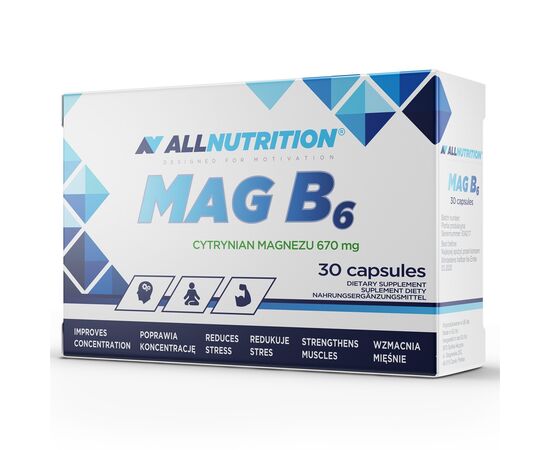 Купить Магне Б6 ( MAG B6 ) - 30caps - Allnutrition , фото , характеристики, отзывы