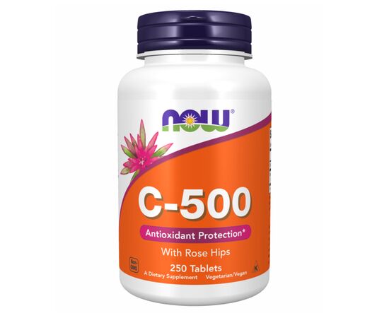 Купить Витамин C-500 с шиповником ( C-500 with Rose Hips )  - 250 tabs - NOW FOODS, фото , характеристики, отзывы