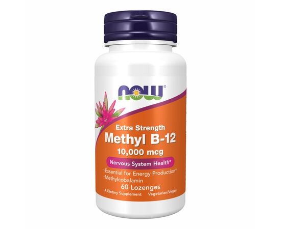 Купить Метил Б12 ( Methyl B-12) 10000mcg - 60 lozenges - Now Foods, фото , характеристики, отзывы