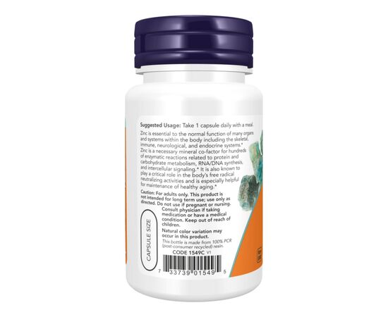 Придбати Zinc Picolinate 50mg - 120 vcaps, image , зображення 3, характеристики, відгуки