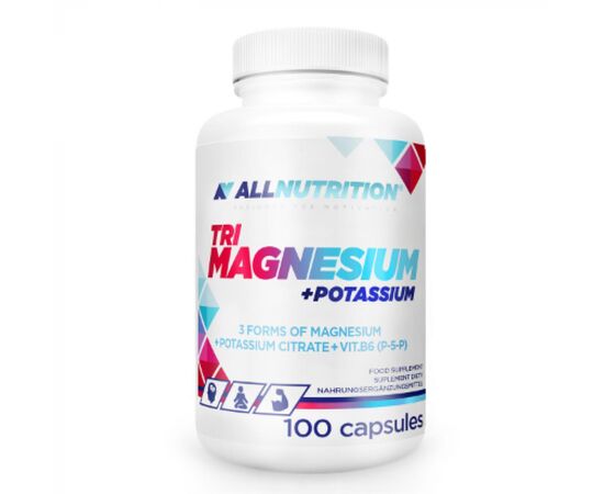 Купить Магний с калием и витамином Б6 ( TRI Magnesium Potasium ) - 100caps - Allnutrition, фото , характеристики, отзывы