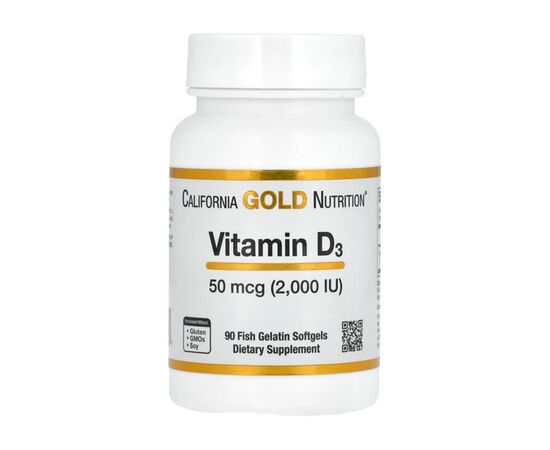 Купить Vitamin D3 50mcg (2000IU) - 90 softgels, фото , характеристики, отзывы