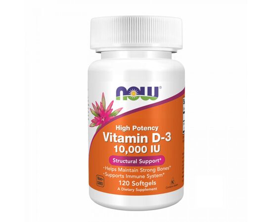 Купить Витамин D-3 (VIT D-3 10,000 IU) - 120 sgels - Now Foods, фото , характеристики, отзывы