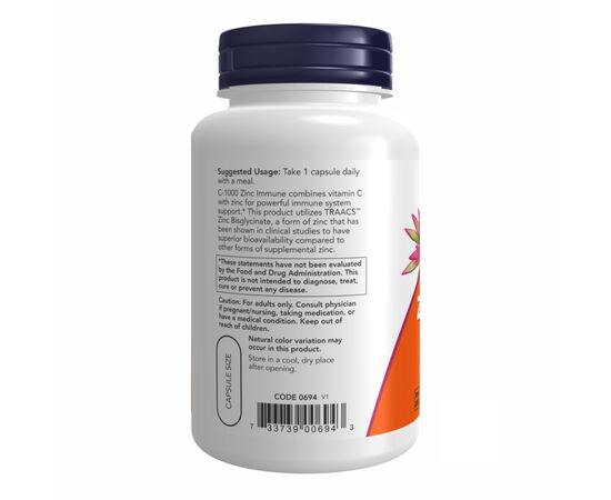 Придбати C-1000 Zinc Immune  - 90 vcaps, image , зображення 3, характеристики, відгуки