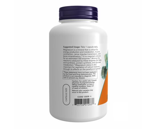 Придбати Магній ( Magnesium ) 400mg - 180 vcaps - Now Foods, image , зображення 3, характеристики, відгуки