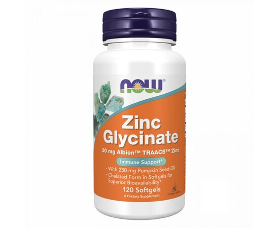 Купить Zinc Glycinate 30mg - 120 sgels, фото , характеристики, отзывы