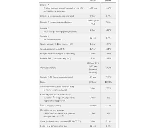 Придбати Daily Vits Multi - 120 vcaps, image , зображення 2, характеристики, відгуки