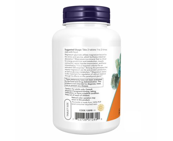 Придбати Magnesium Glycinate - 180 tabs, image , зображення 3, характеристики, відгуки