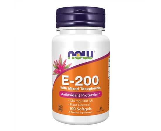 Купить E-200 Mixed Tocopherols - 100 sgels, фото , характеристики, отзывы