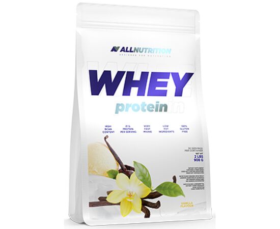 Купить Сывороточный протеин Whey Protein - 900g Vanilla (Ваниль) - All Nutrition), фото , характеристики, отзывы