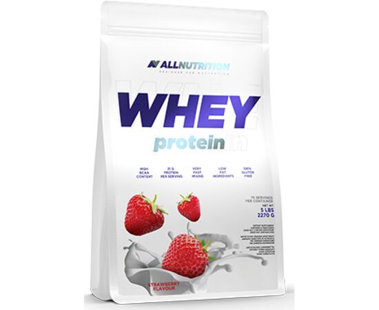 Купить Сывороточный протеин Whey Protein - 2200g Strawberry (Клубника) - All Nutrition, фото , характеристики, отзывы