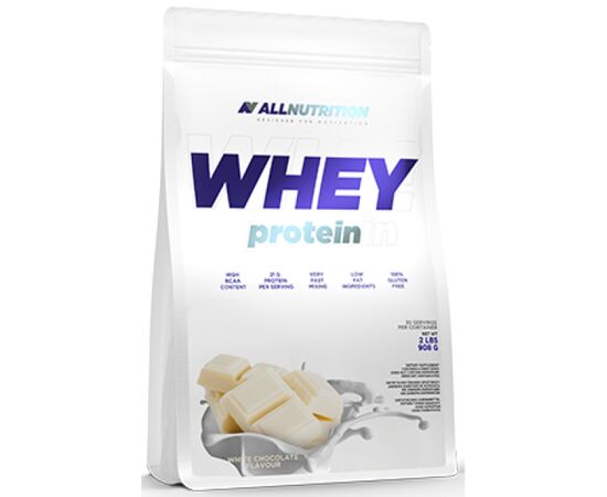 Купить Сывороточный протеин Whey Protein - 900g White Chocolate (Белый шоколад) - All Nutrition, фото , характеристики, отзывы