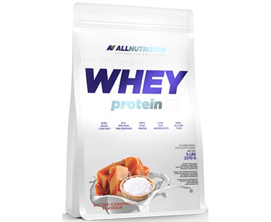 Придбати Сироватковий протеїн Whey Protein - 2200g Salted Caramel (Солона карамель) - All Nutrition, image , характеристики, відгуки