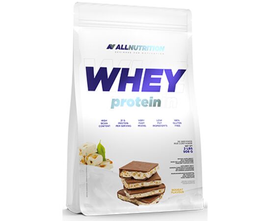 Купить Сывороточный протеин Whey Protein - 900g Nougat (Нуга) - All Nutrition, фото , характеристики, отзывы