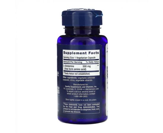 Придбати L-Glutamine 500 mg - 100 vcaps, image , зображення 2, характеристики, відгуки