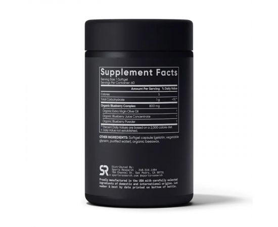 Придбати Blueberry Concentrate 800mg - 60 softgels, image , зображення 2, характеристики, відгуки