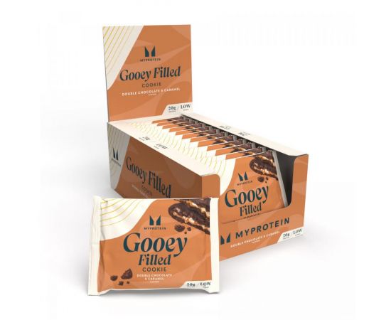 Придбати Protein Filled Cookie - 12x75g Double Chocolate and Caramel, image , характеристики, відгуки