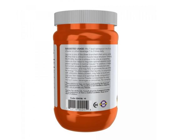 Придбати L-Leucine Powder - 255g, image , зображення 3, характеристики, відгуки