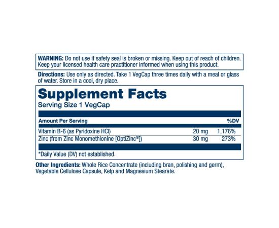 Придбати Opti Zinc 30mg - 60 vcaps, image , зображення 2, характеристики, відгуки