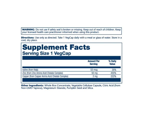 Придбати Zinc Copper - 100 vcaps, image , зображення 2, характеристики, відгуки