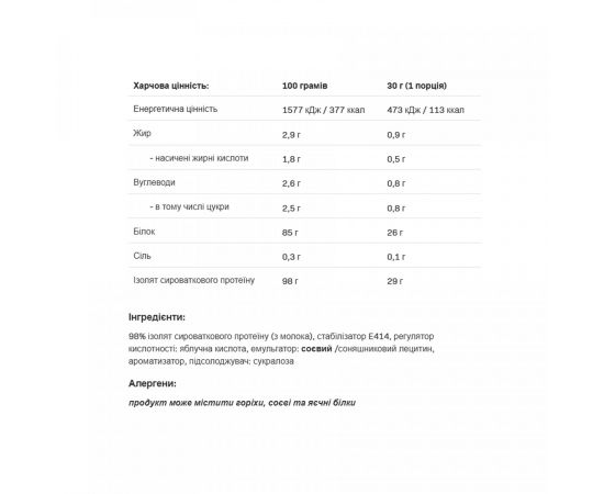 Придбати Isolate Protein - 2000g White Chocolate Raspberry, image , зображення 2, характеристики, відгуки