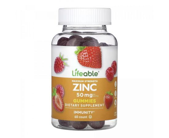 Придбати Zinc 50mg Adult - 60 gummies, image , характеристики, відгуки