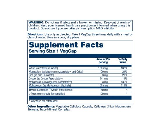 Придбати Thyroid Caps - 60 vcaps, image , зображення 2, характеристики, відгуки