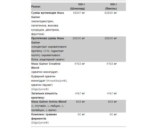 Придбати BIg Mass Gainer - 3000g Chocolate, image , зображення 3, характеристики, відгуки