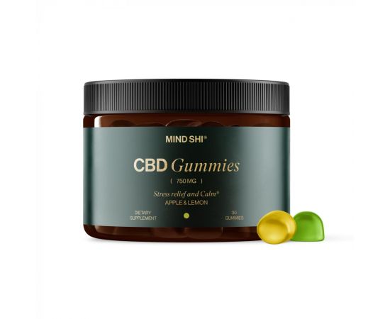 Придбати CBD Gummies Full Spectrum 750 mg Apple & Lemon - 30 gummies (10+2 в подарунок!), image , характеристики, відгуки