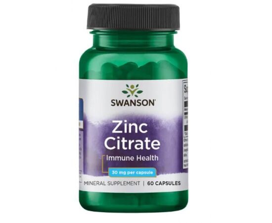 Купить Цитрат цинка Zinc Citrate Immune Health 30mg - 60caps - Swanson, фото , характеристики, отзывы