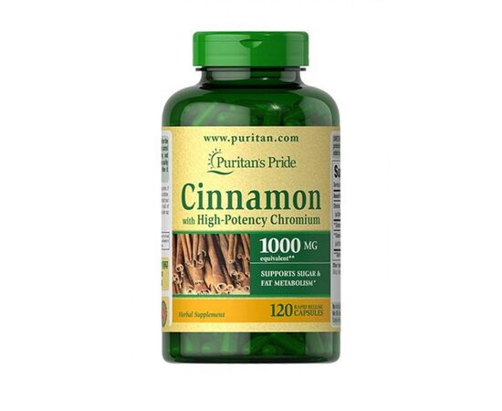 Придбати Cinnamon Complex with High Potency Chromium -120 caps, image , характеристики, відгуки