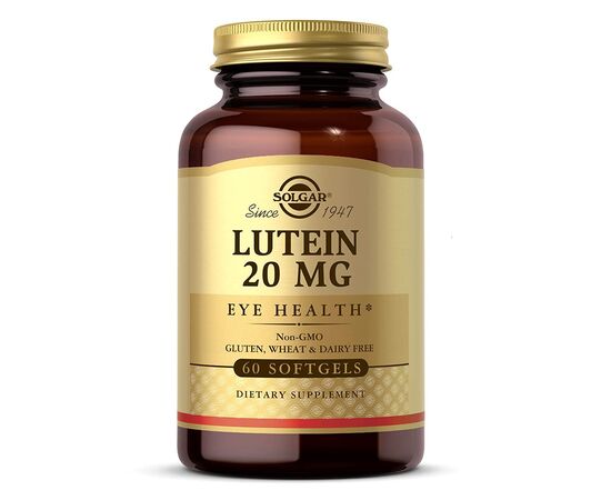 Купить Витамины для глаз Lutein 20mg - 60 softgels - Solgar, фото , характеристики, отзывы