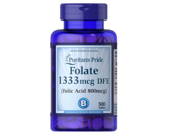 Купить Folate 1333mcg DFE (Folic Acid 800 mcg) - 500 tabs, фото , характеристики, отзывы