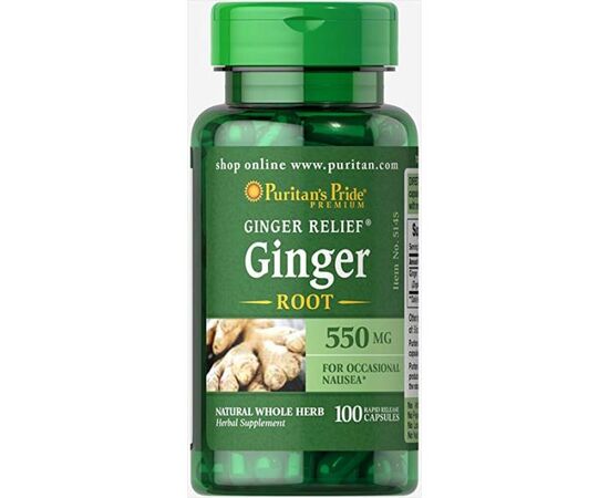 Купить Витаминно-минеральный комплекс  Ginger Root 550 mg - 100 caps - Puritans Pride, фото , характеристики, отзывы